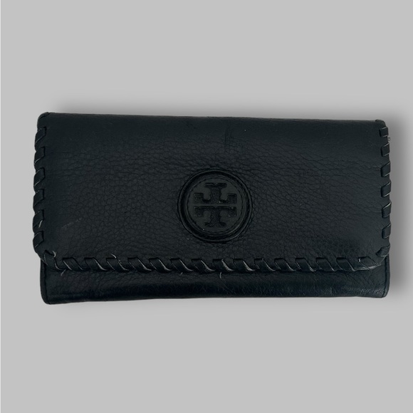 Tory Burch Handbags - TORY BURCH LONG WALLET BLACK LEATHER